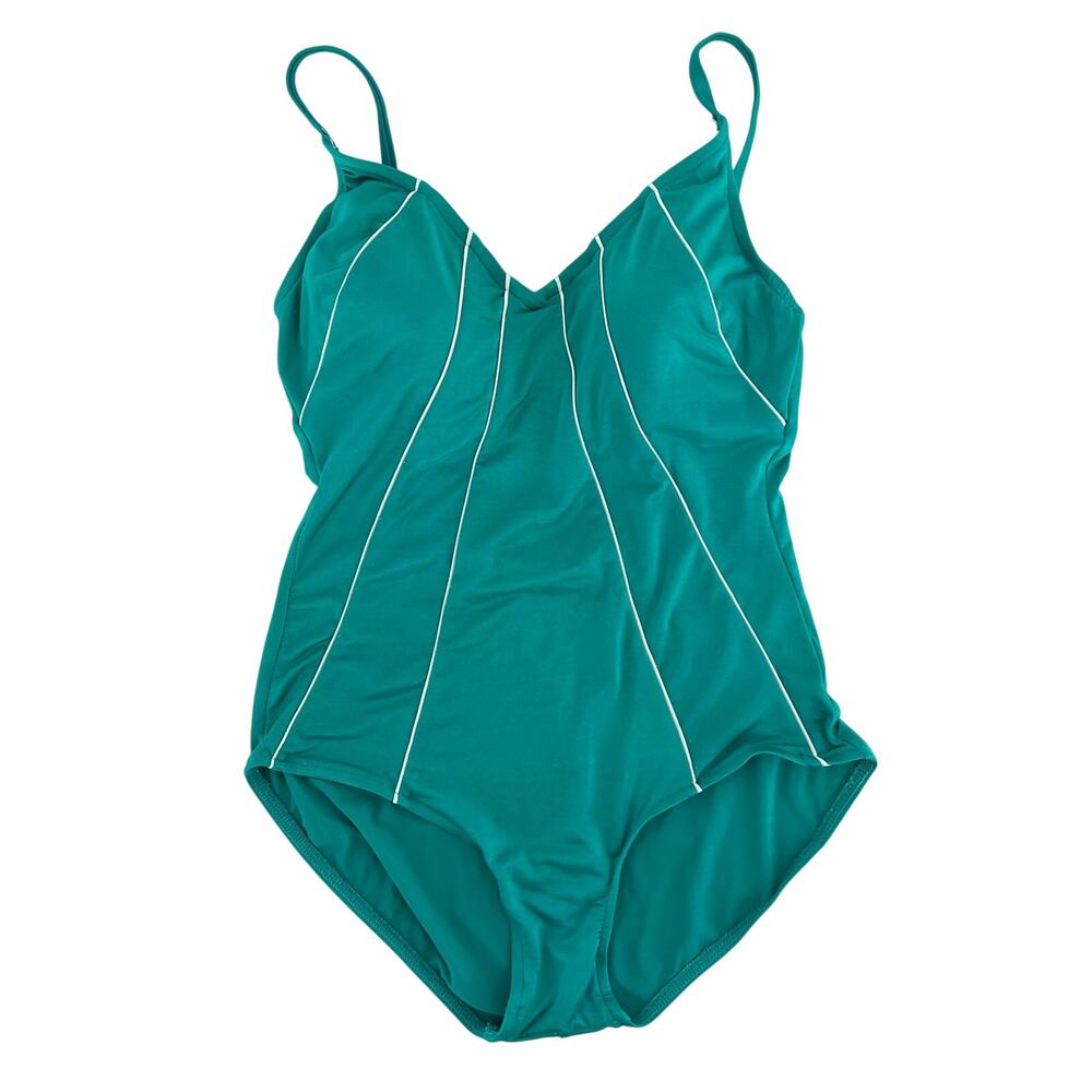 80s teal one piece swimsuit bathing suit 1980s vintage